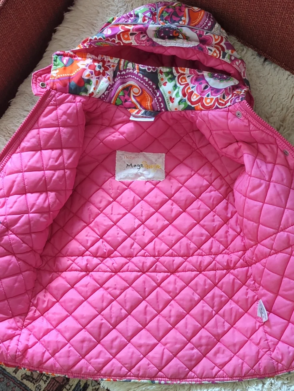 Hanna Andersson Bright Paisley Winter Coat, Size 3T
